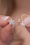 Heliophilia Silver Pendiente de Plata de Ley 925 con Oro Rosa y Circón